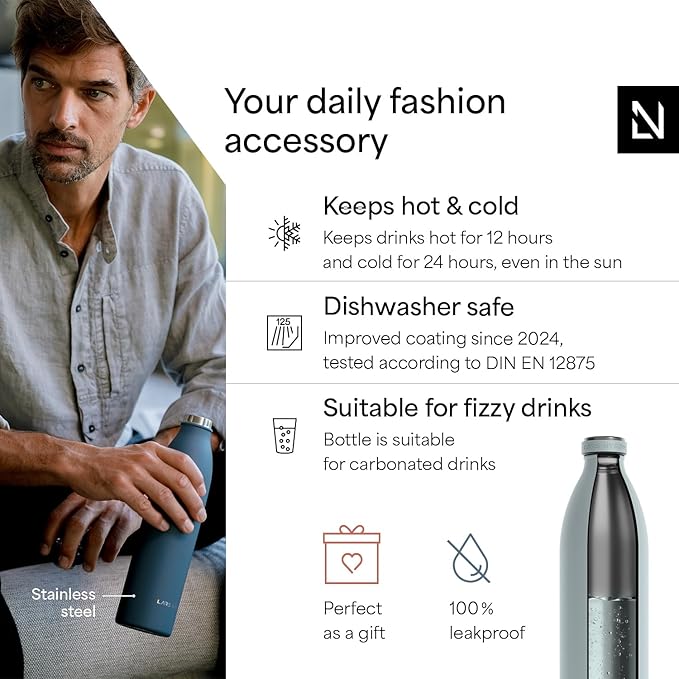 LARS NYSØM Stainless Steel Insulated XL Water Bottle 12oz 17oz 25oz 34oz 51oz | - Image 2