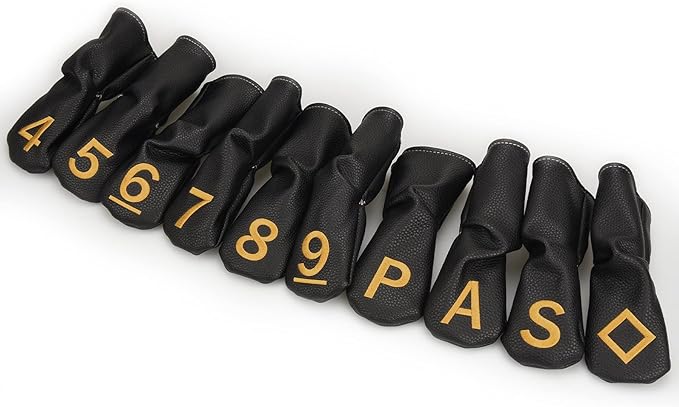 10pcs /Set Black Hybrid Iron Head Covers Protector - Image 5
