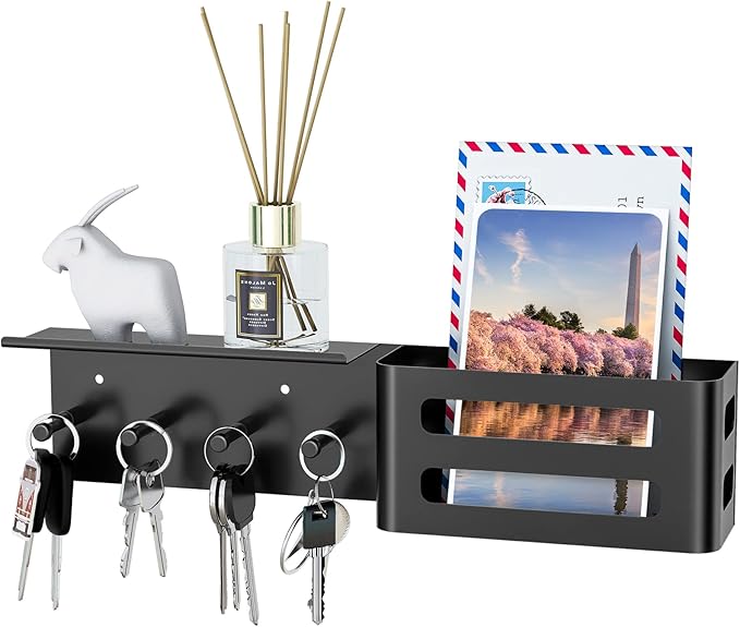 MKO Key Holder for Wall, Mail Organizer Key Rack by MKO