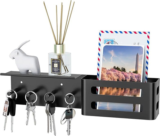 MKO Key Holder for Wall, Mail Organizer Key Rack by MKO
