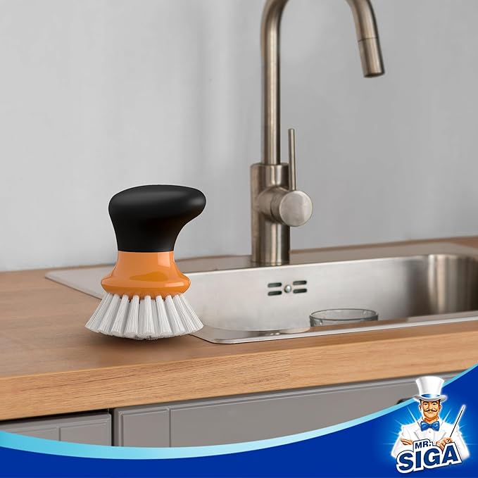MR.SIGA Dish Scrub Brush, Palm Brush Dish Scrubber - Image 6