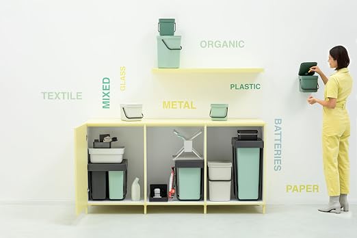 Brabantia Sort & Go Food Trash Can Small Countertop Kitchen Compost Caddy - Image 10