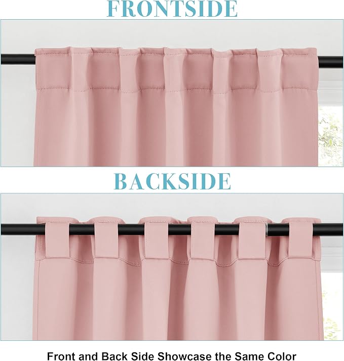 RYB HOME Pink Blackout Curtains - Image 6