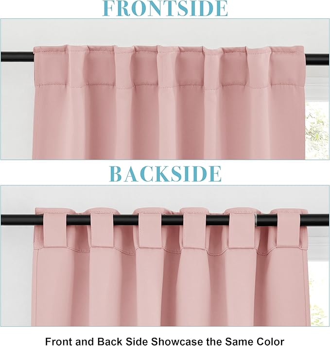 RYB HOME Small Window Curtains Blackout, Privacy Thermal Insulating Drapes - Image 6