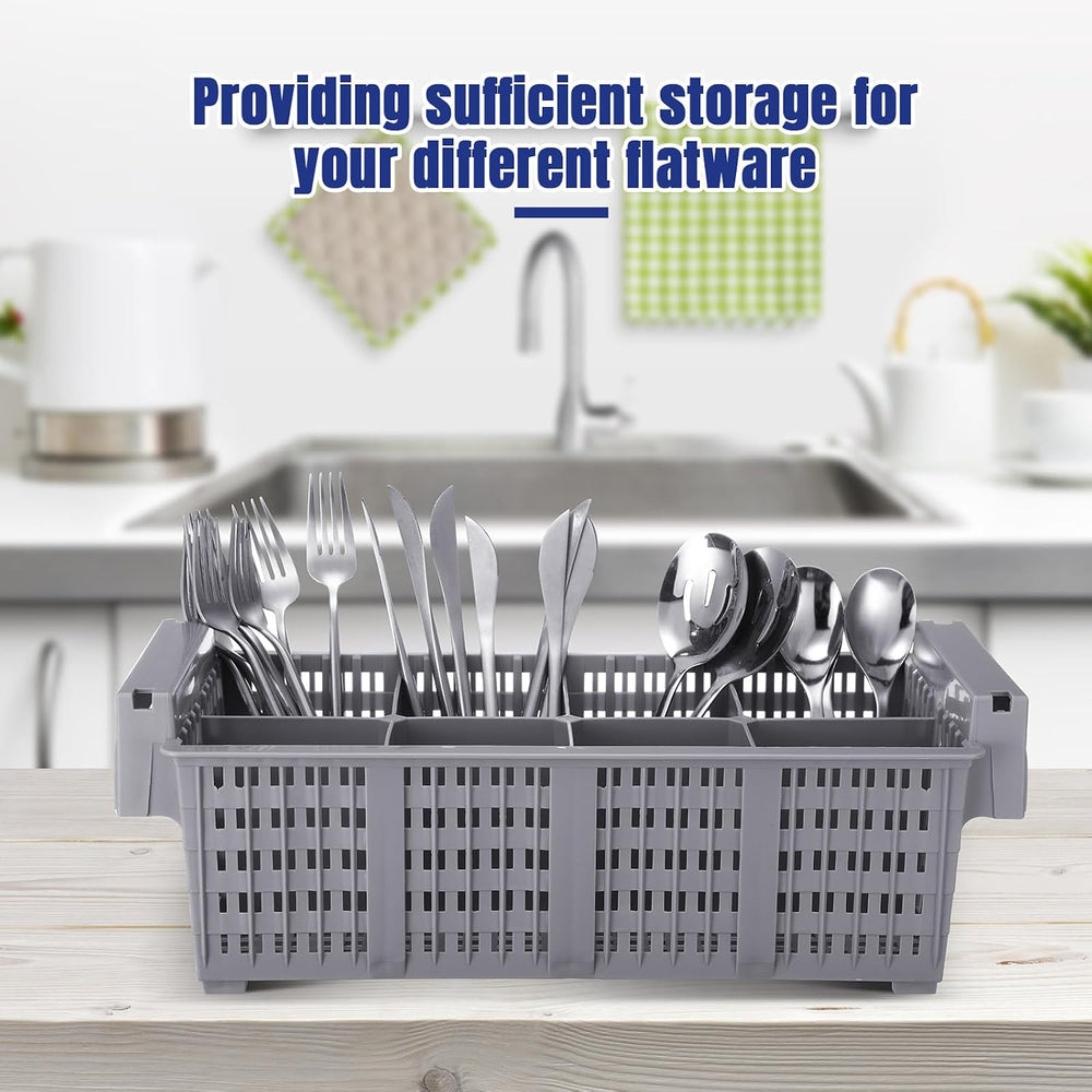 Yungyan 2 Pcs 8 Slot Plastic Cutlery Basket 16.81 x 8.07 x 5.91 Inches Dishwa...