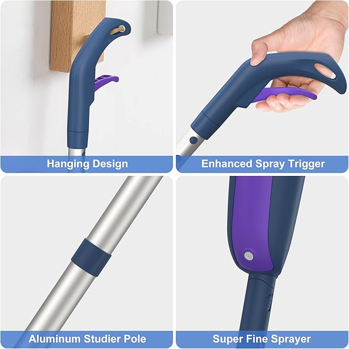 Spray Mops for Hardwood Floor Cleaning- MEXERRIS Microfiber Wet Jet Mops - Image 3