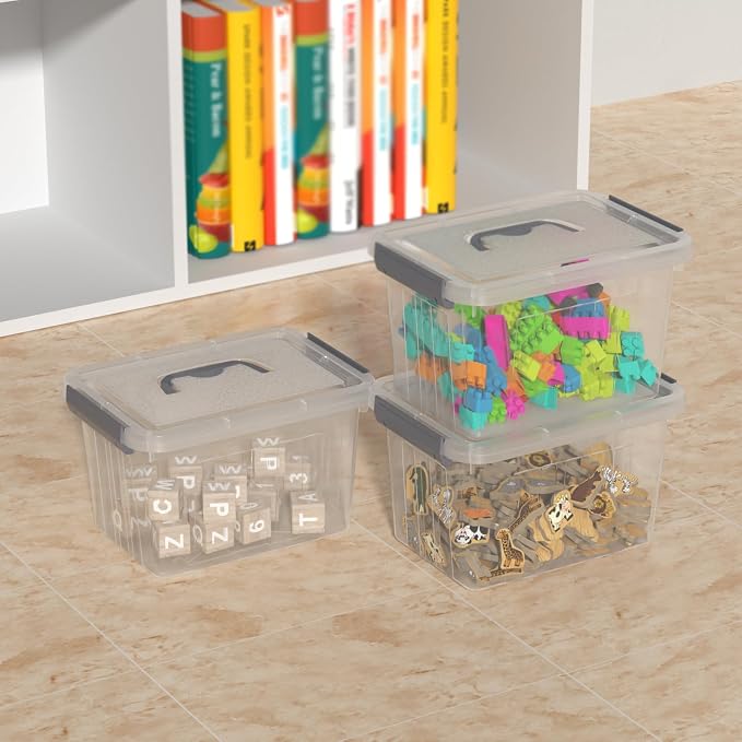 6 Quart Small Clear Plastic Storage Bins - Image 6