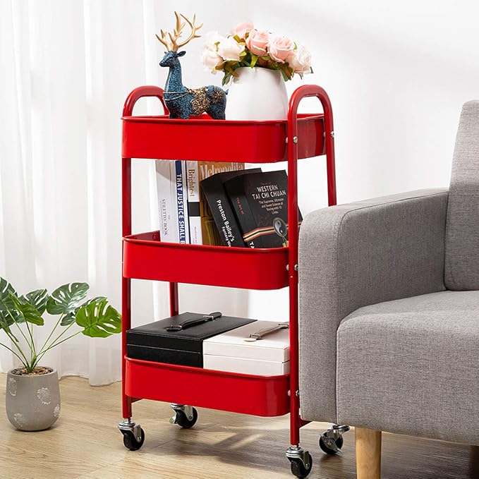 AGTEK Makeup Cart, Movable Rolling Organizer Cart - Image 4