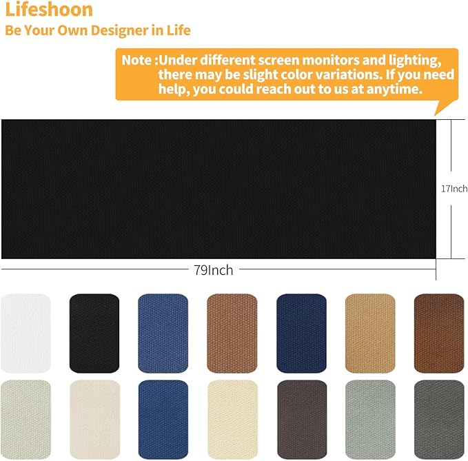 Fabric Repair Patches, 17X79 Inch Canvas Self-Adhesive Fabric Patches Tape - Image 2