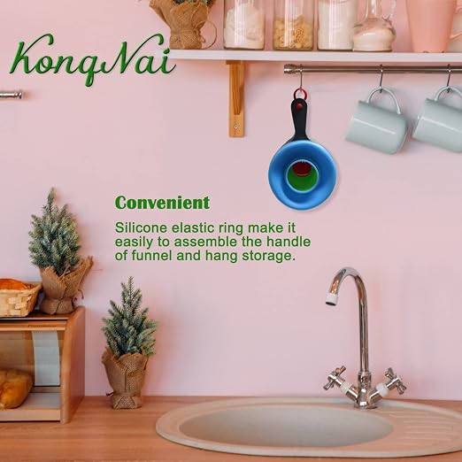 KongNai Canning Funnel for Wide and Regular Jars，Wide Mouth Funnels Sets of 3 - Image 5