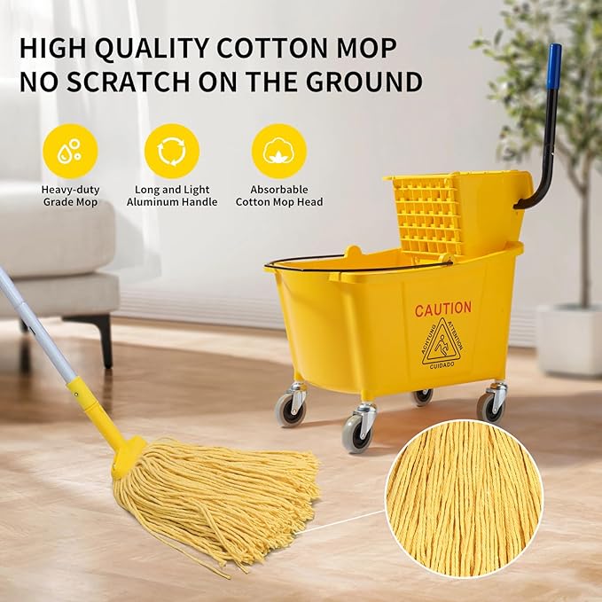 35 Quarts Commercial Mop Bucket - Image 6