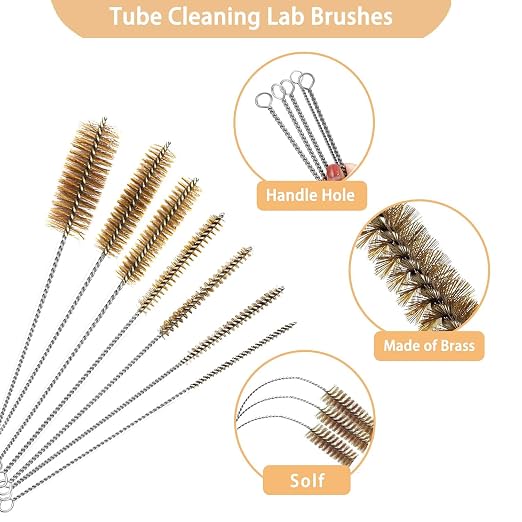 7pcs Brass Tube Brushes Bottle Brush Wire Tube Brushes, Long Wire Cleanling - Image 5