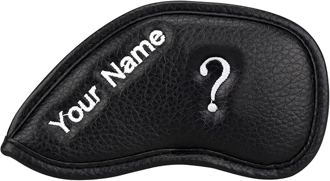 CRAFTSMAN GOLF 12pcs or 1pc Thick Synthetic Leather Golf Iron Head Covers Set by CRAFTSMANGOLF