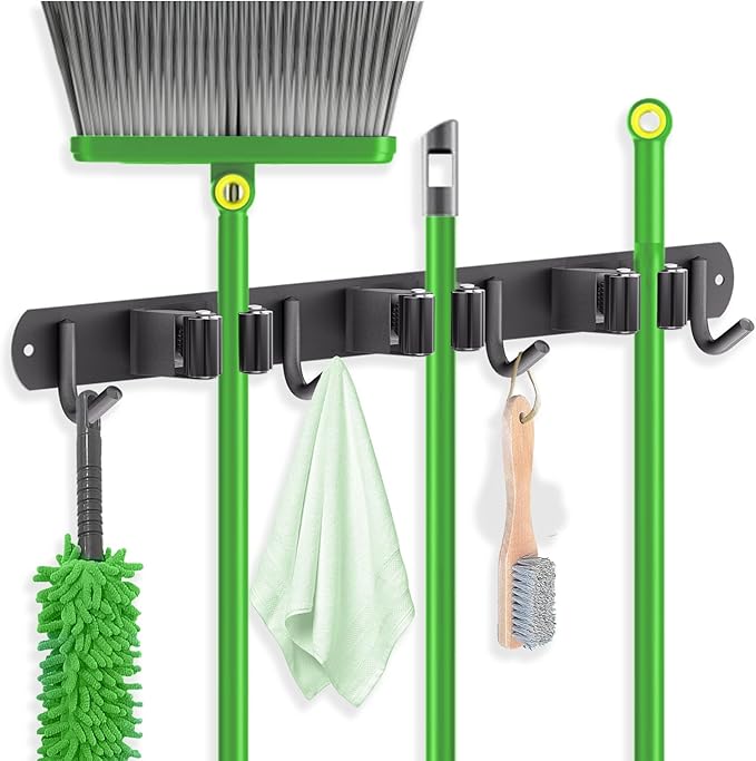 ZONGOOL Mop and Broom Holder Wall Mount, Broom Organizer Mop and Broom Storage by ZONGOOLHouseware