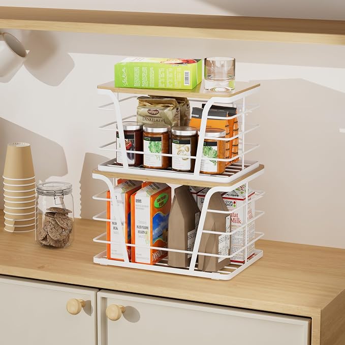 Extra Large 2 Pack Stackable Pantry Organizers - Image 7