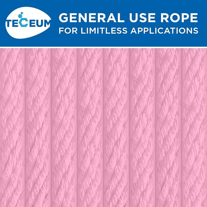 TECEUM Cotton Rope 3/16” – 100 FT – Strong All-Purpose Braided Rope – Natural - Image 9