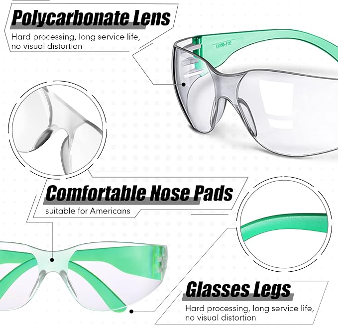 Chumia 64 Pcs Kids Safety Glasses Scratch Impact Resistant Safety Goggles Anti - Image 3