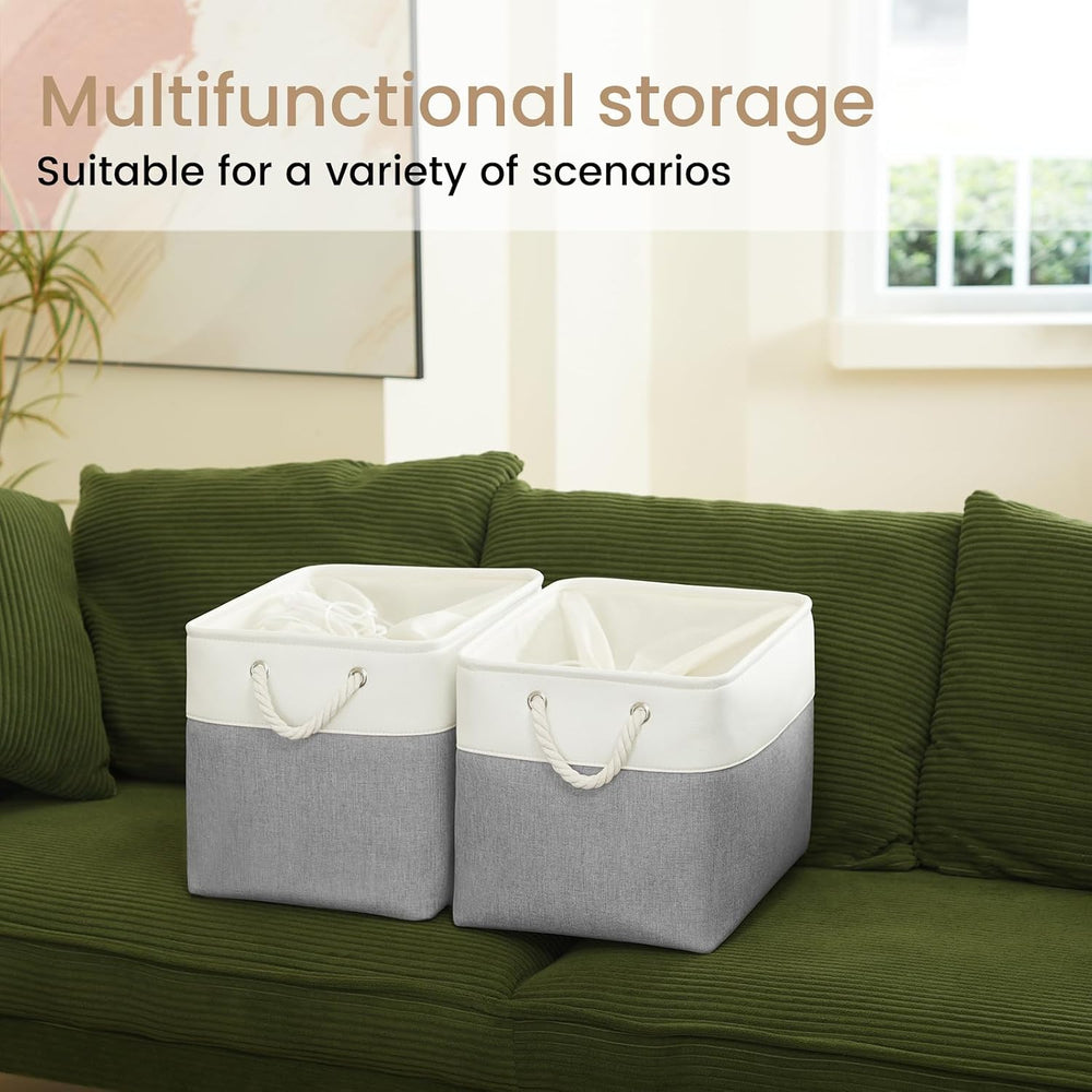 16x12x12 In Foldable Fabric Large Storage Bins with Handle 3 Pack