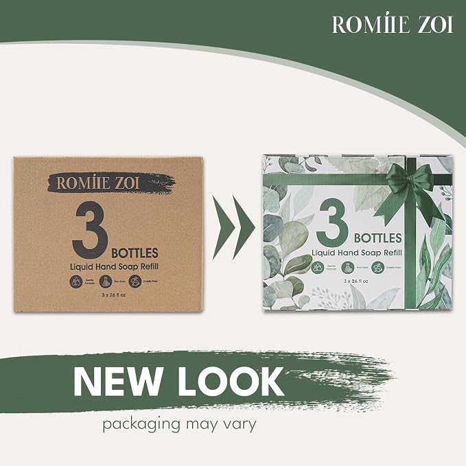 ROMIIE ZOI Eucalyptus & Mint Liquid Hand Soap Refill, Gentle & Moisturizing - Image 7