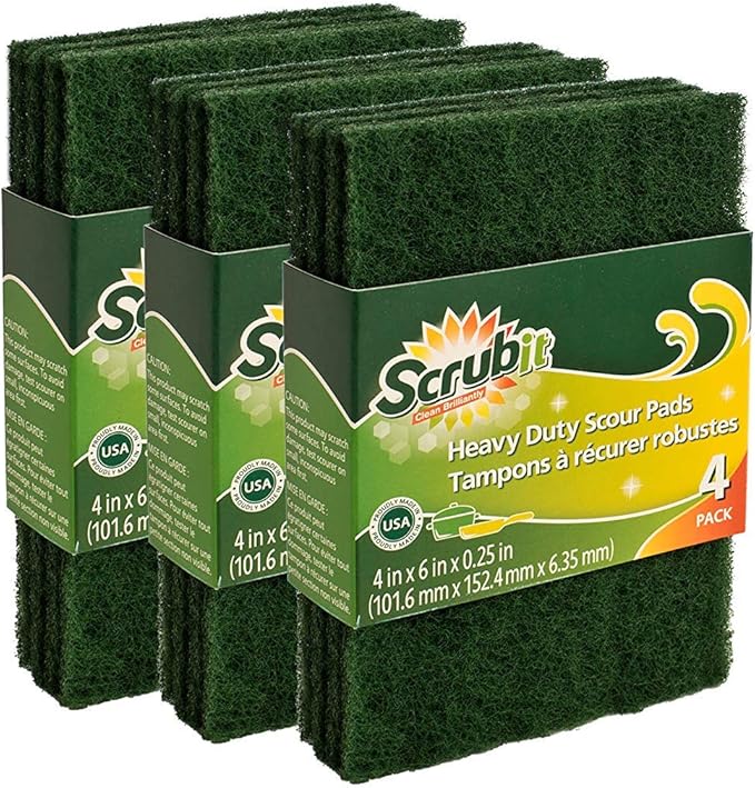 Scouring Pads - Heavy Duty Household Cleaning Scrubber - Reusable Scrubbing by SCRUBIT