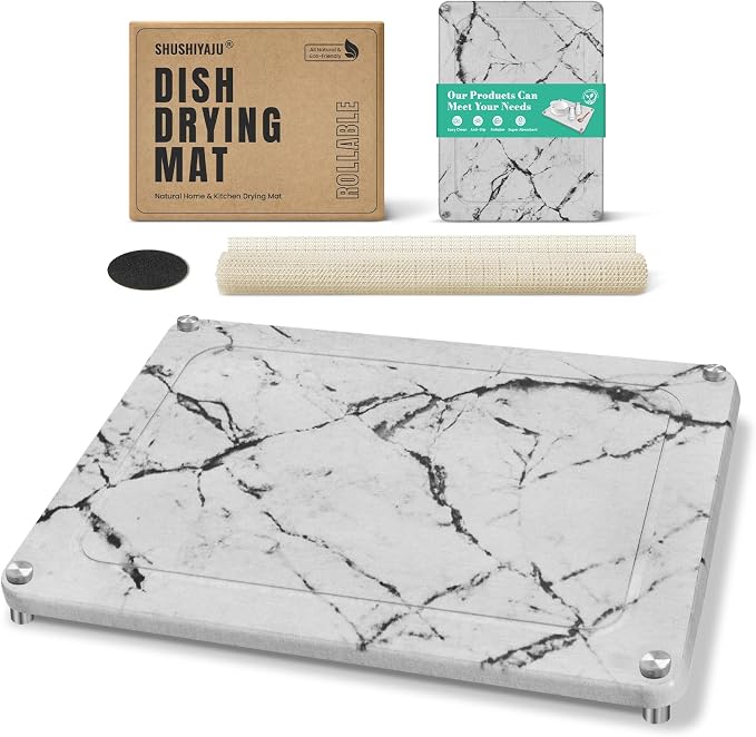 Stone Drying Mat For Kitchen Counter Superb Absorbent Diatomaceous Earth Mats by SHUSHIYAJU