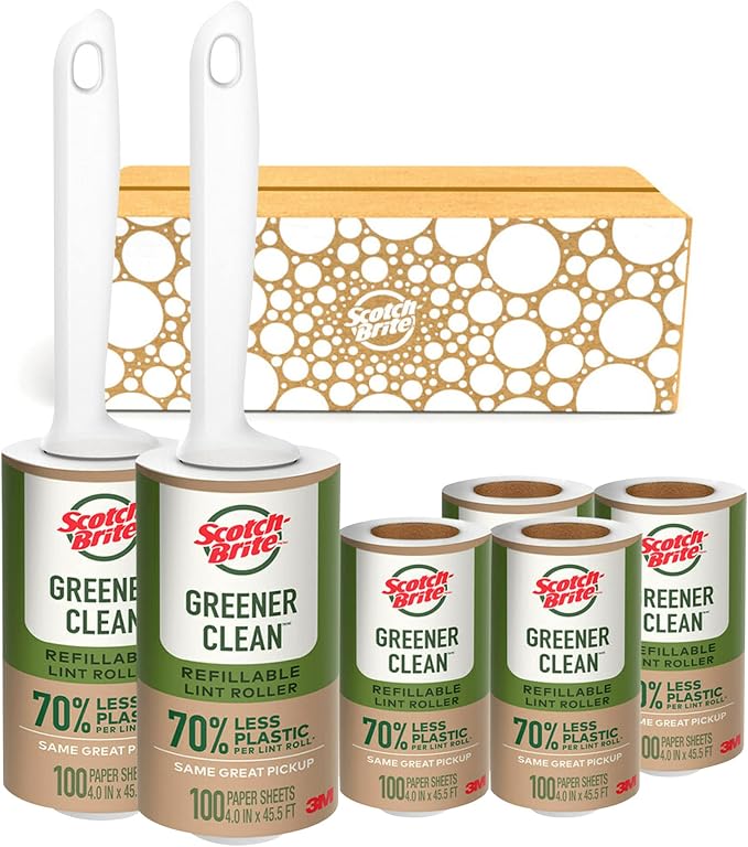 Scotch-Brite Greener Clean Lint Roller, Reusable Lint Rollers by Scotch-Brite