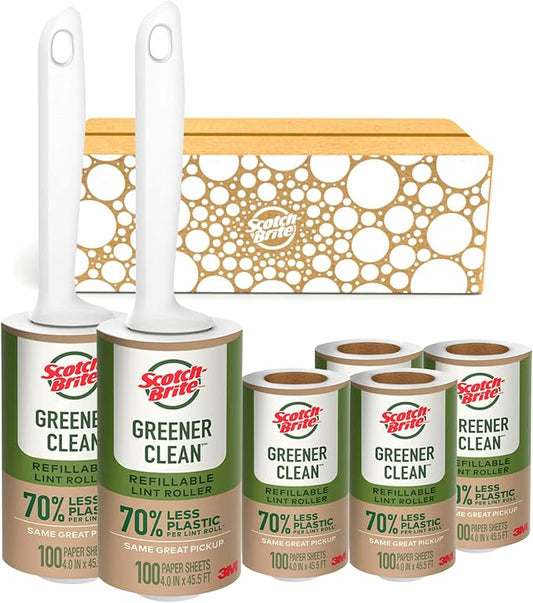 Scotch-Brite Greener Clean Lint Roller, Reusable Lint Rollers by Scotch-Brite