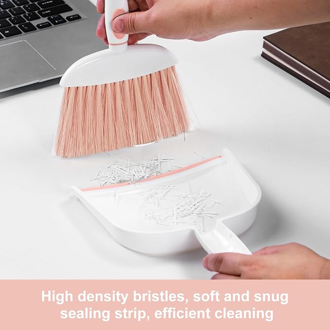 NACENA Small Dust Pan and Brush Set, Mini Broom and Dustpan Set Small Hand - Image 6