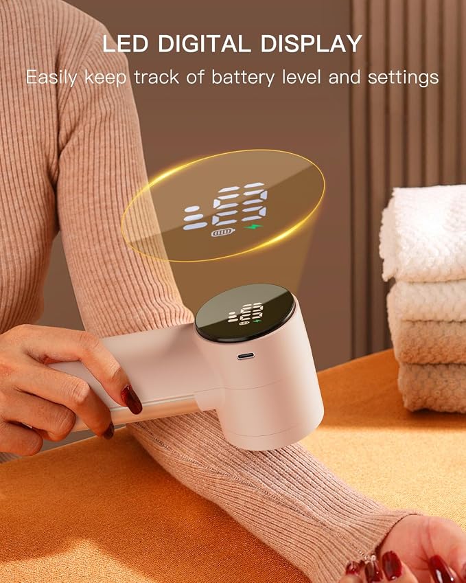 Electric Lint Remover and Fabric Shaver, Rechargeable Clothes Shaver - Image 3