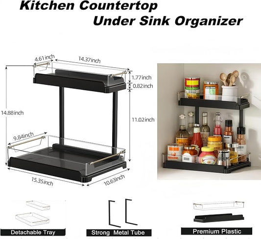 heart & home 1-Pack Under Sink Storage Organizer - Image 2