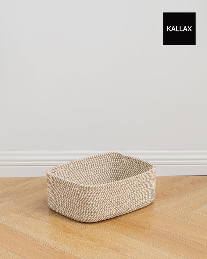 Small Woven Basket, 13.5 x 9.5 x 5 Inches, Storage Basket - Image 9