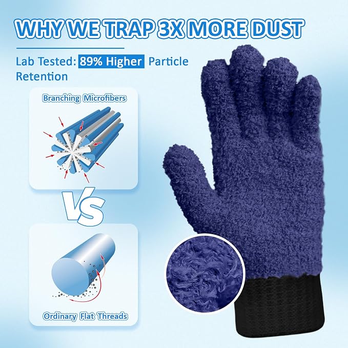 MIG4U 2 Pairs Microfiber Gloves - Image 2