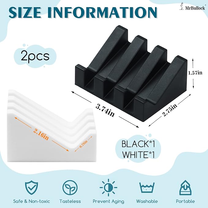 Silicone Soap Dish for Bar Soap Holder for Shower Bathroom Self Draining - Image 2