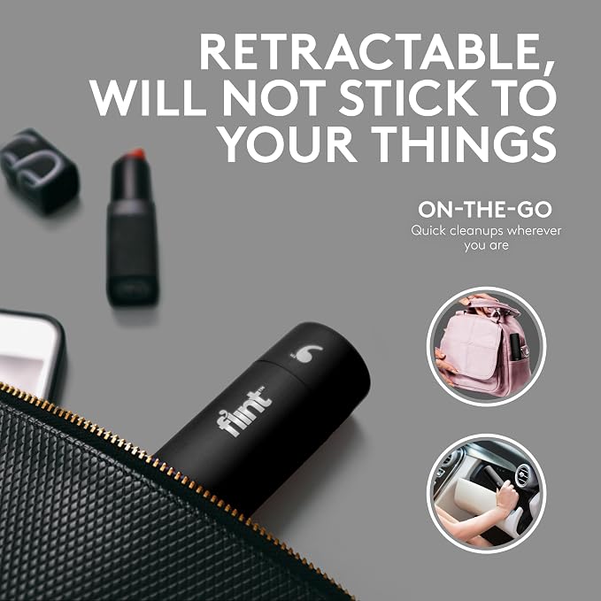 Flint Classic Black Retractable Mini Lint Roller - Image 7