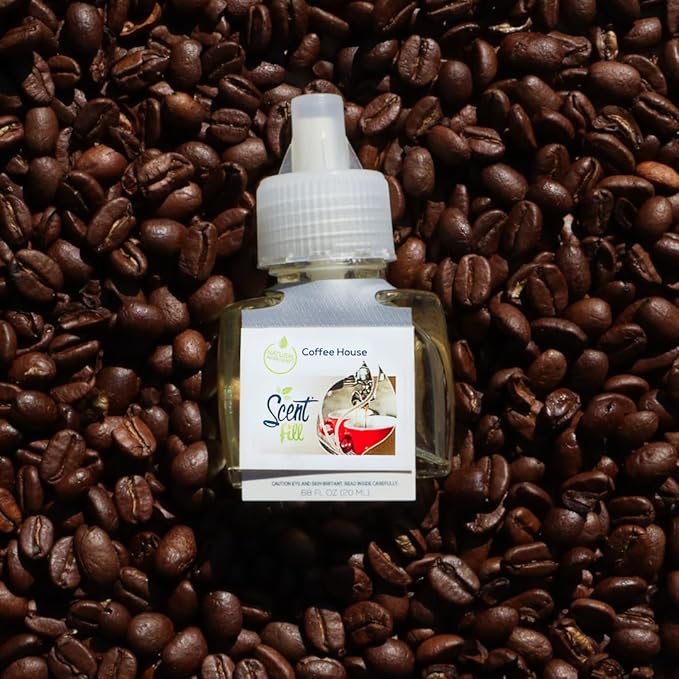 Scent Fill Coffee House Plug in Air Freshener, 4 Scented Oil Refills - Image 3