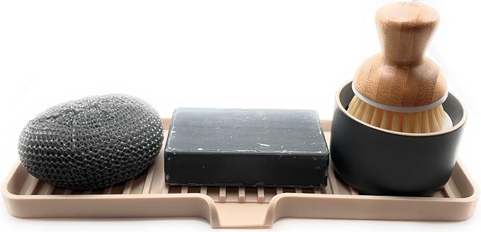 Happitasa Silicone Soap Dish Tray and Sponge Holder - Image 2