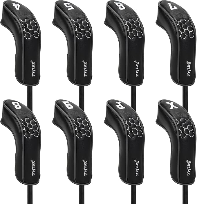 mytag 8PCS Golf Hybrid Iron Covers Set, Knit Hybrid Head Covers, Fits Cobra T - Image 7