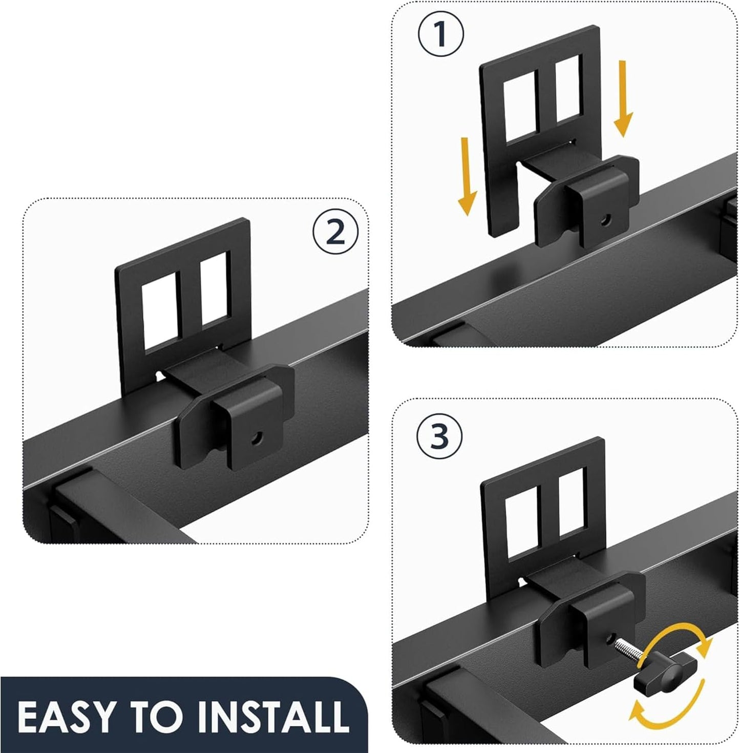 YORMDMO Non Slip Mattress Gaskets, Mattress Slide Stopper 6 PCS, Adjustable Mattress Holder for Bed Frame, Keep Mattress from Sliding Gripper, Black