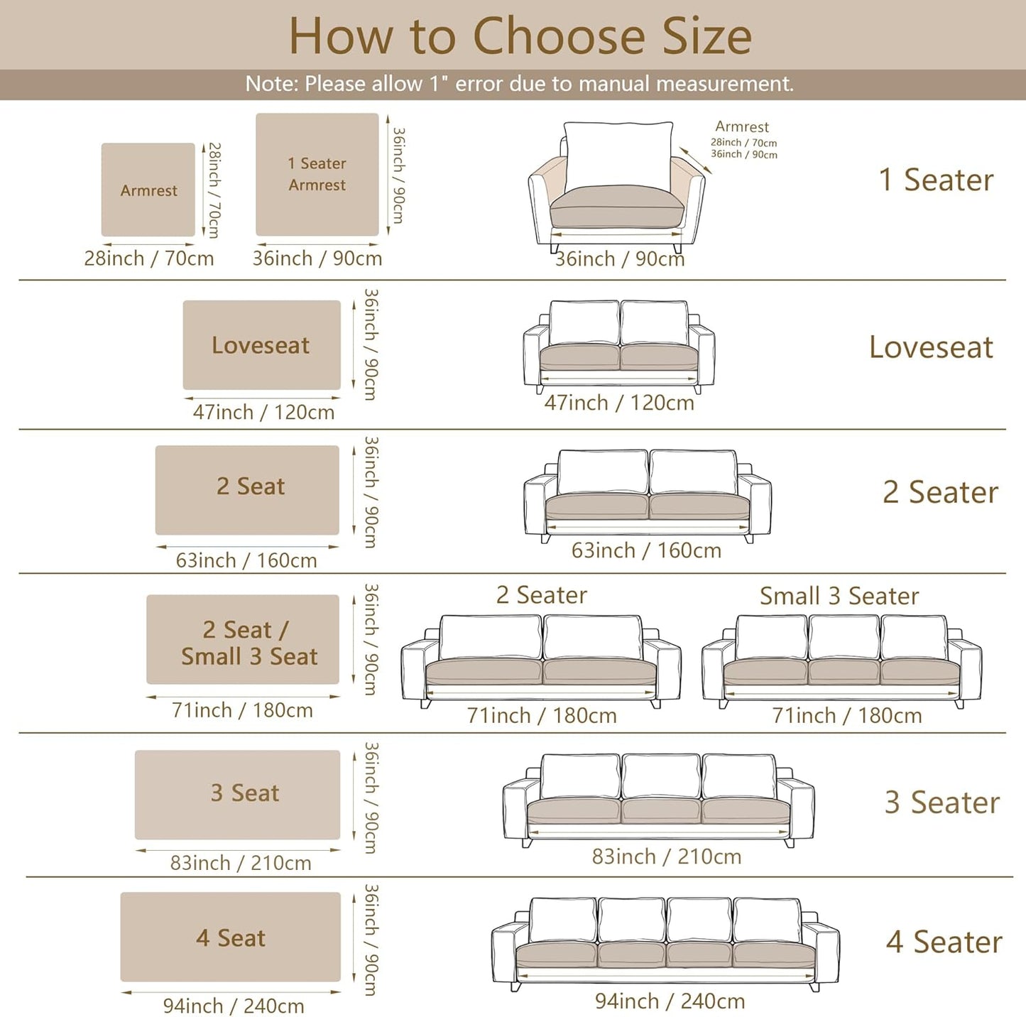 MEETSKY Couch Cover for Sofa, Couch Covers for Dogs, Non Slip Washable Pet Sofa Cover, Fade Resistant Couch Cover Slipcover Couch Protector, Dog Mat for Couches, Beige, 35" x 71" (Only 1 Piece)