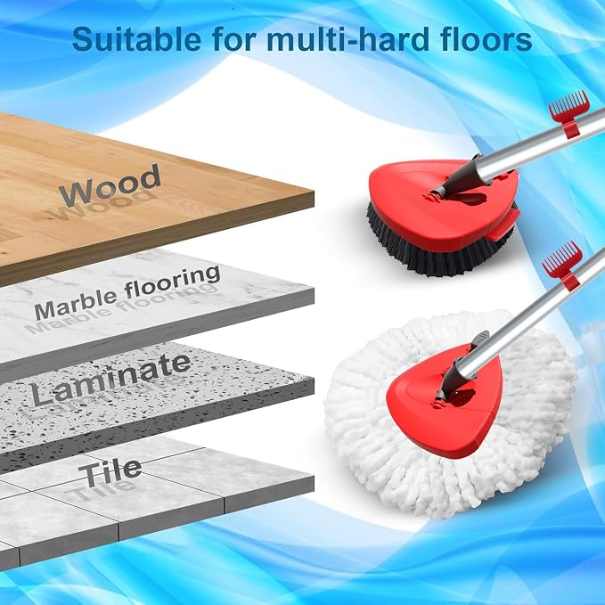 Spin Mop Head and Brush Replacement Compatible - Image 4