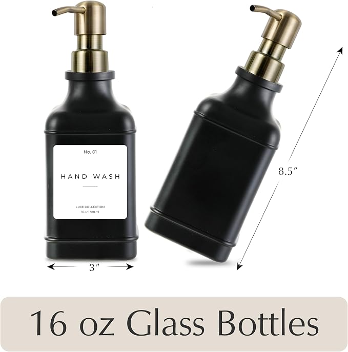 Emerson Essentials Soap Dispenser, Dish Soap Dispenser, Soap Bottle Bathroom Set - Image 2