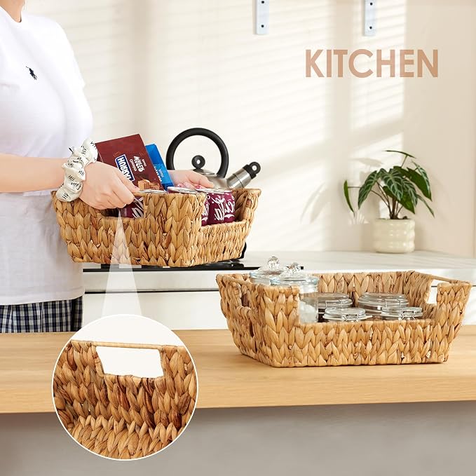 Water Hyacinth Wicker Basket 2 Pack - Image 4