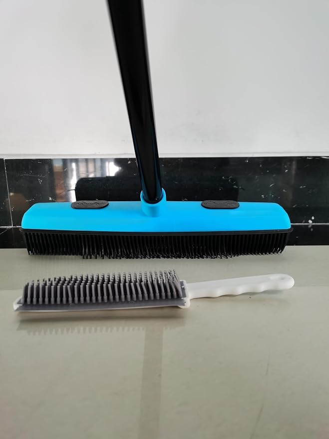 JEHONN Rubber Broom Carpet Rake Brush - Image 10