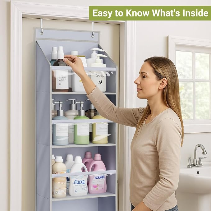 AOODA 2 Pack Over the Door Organizer, Large Capacity Closet Door Hanging - Image 5