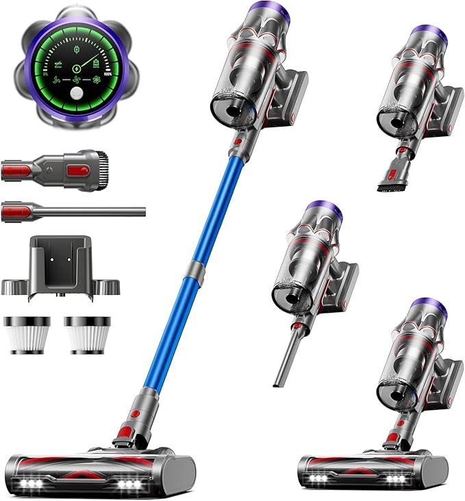 Cordless Vacuum Cleaner, 48KPa 580W 65Mins Vacuum Cleaner by Unknown