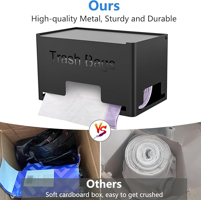 2-Pack Trash Bag Holder Dispenser, Stackable Garbage Bag Dispenser, Extra Large - Image 3