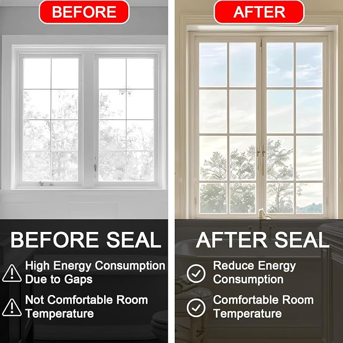 Transparent Window Weather Sealing Tape 2 Inch x 33 FT Weather Stripping - Image 7