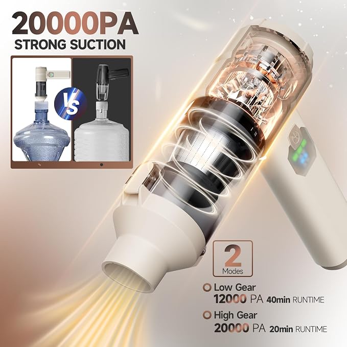 Car Vacuum, Handheld Car Vacuum Cleaner Cordless - Image 2