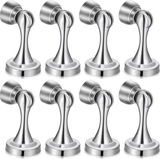 8 Pcs Magnetic Door Stoppers Stainless Steel Door Stops Magnetic Catch Holder by Shimeyao
