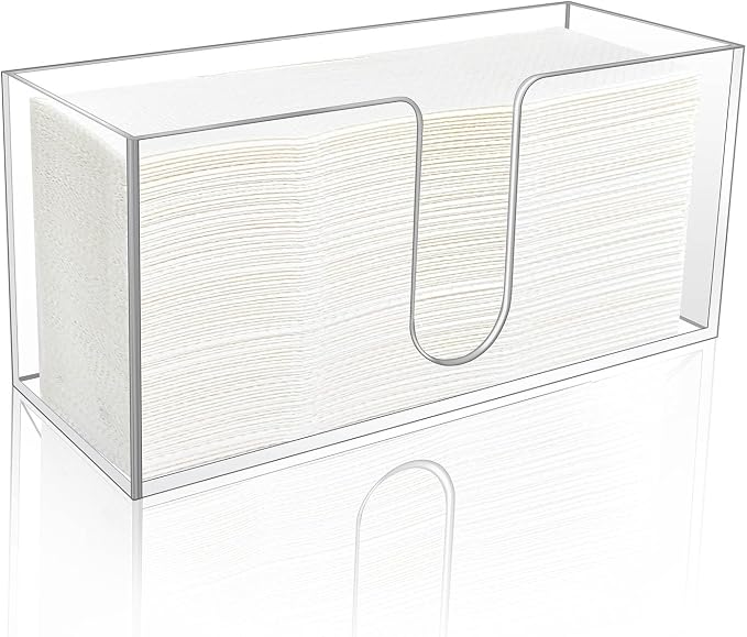 1Pack Acrylic Countertop Paper Towel Holder, Paper Towel Dispenser by CDIVEFTN